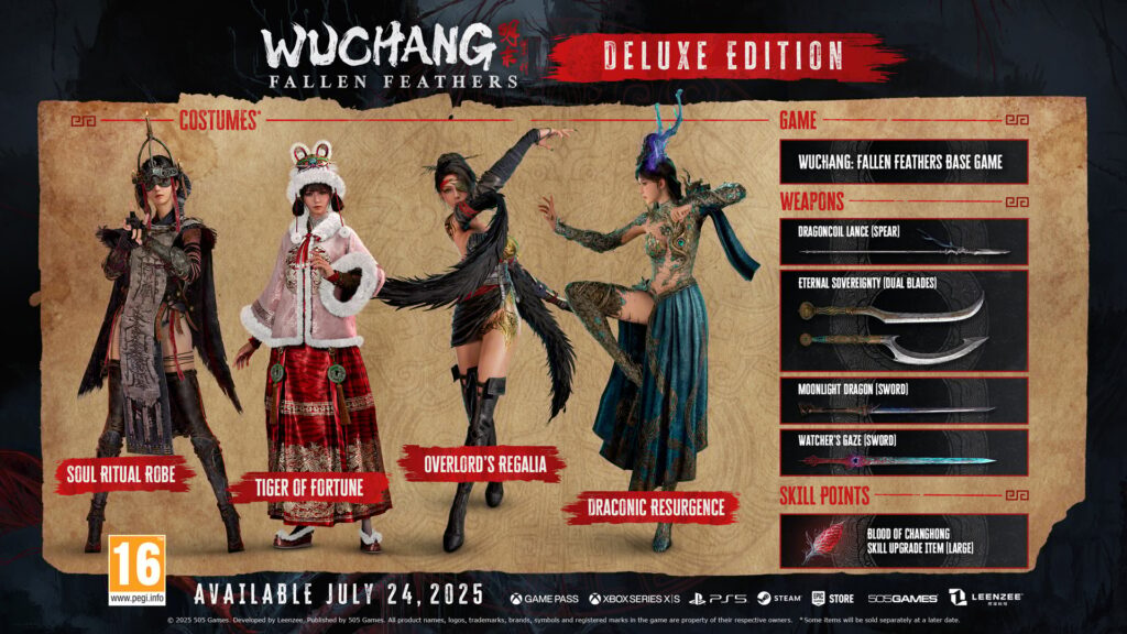 Wuchang : fallen feathers sort le 24 juillet 2025