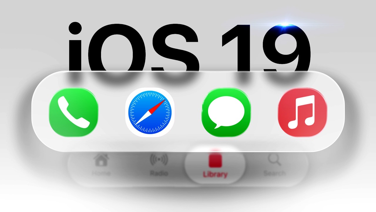Enterface Ios Ios 19 dévoile une interface avec icônes arrondies et barre flottante ...