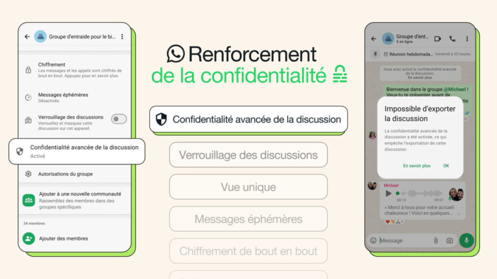 WhatsApp renforce la confidentialité des messages avec une nouvelle fonctionnalité