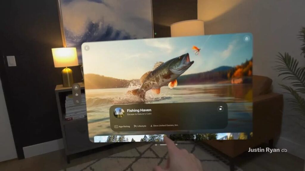 Real vr fishing s'adapte à l'apple vision pro avec fishing haven