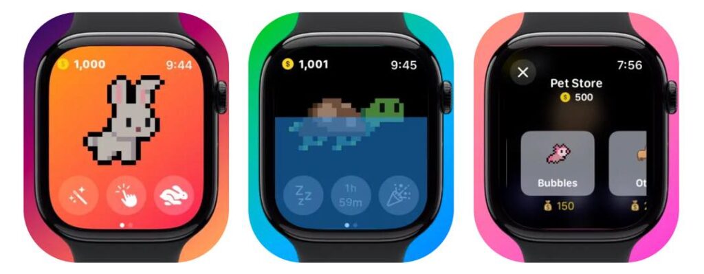 Pixel paws : un jeu tamagochi pour apple watch