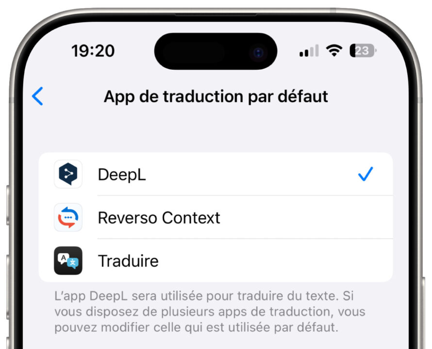 IOS 18.4 permet de choisir des applications de traduction par défaut