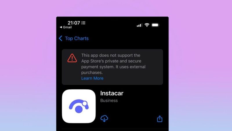 Apple avertit sur les apps avec paiements externes