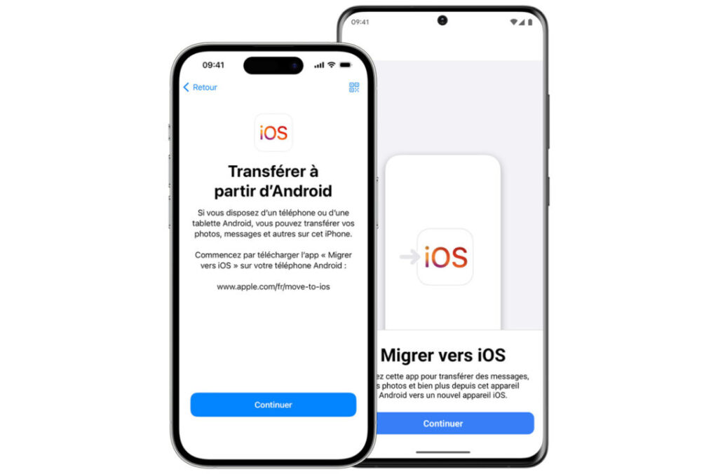 Migrer vers ios d'apple améliore le transfert de données