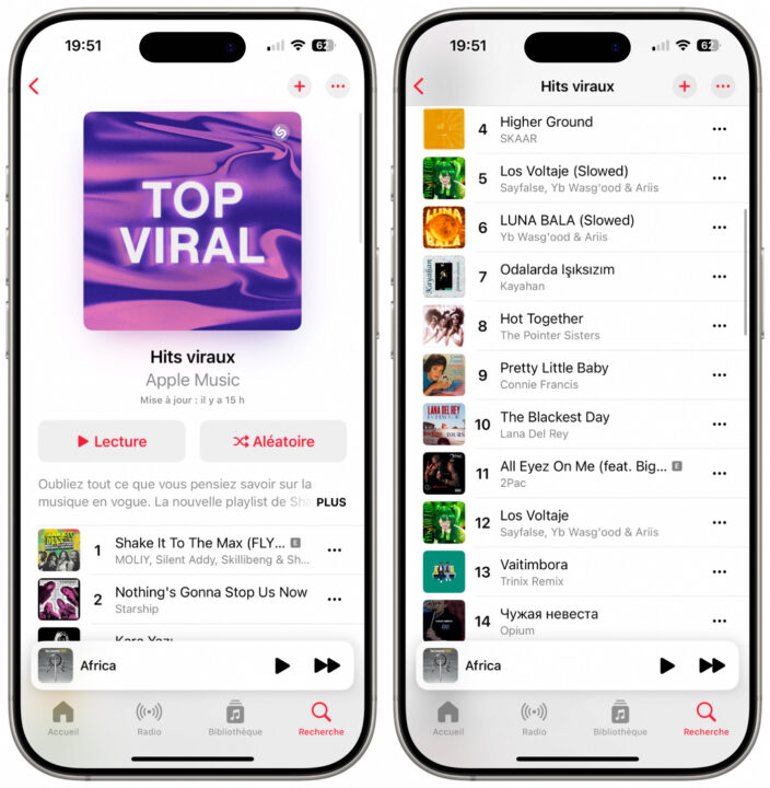 Shazam lance une playlist hits viraux sur apple music