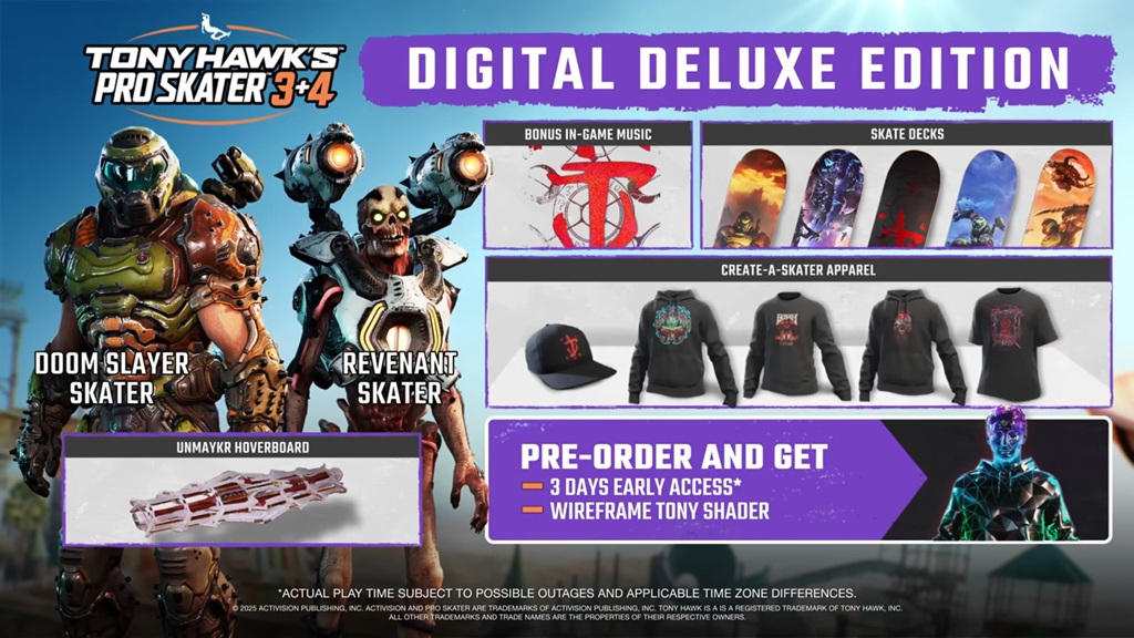 Tony hawk's pro skater 3+4 dévoile ses nouveautés