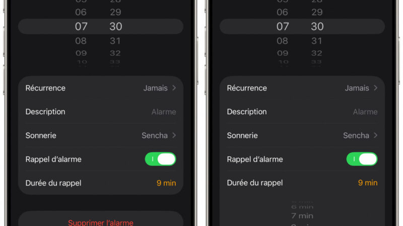 Ios 26 personnalise la durée du snooze des alarmes