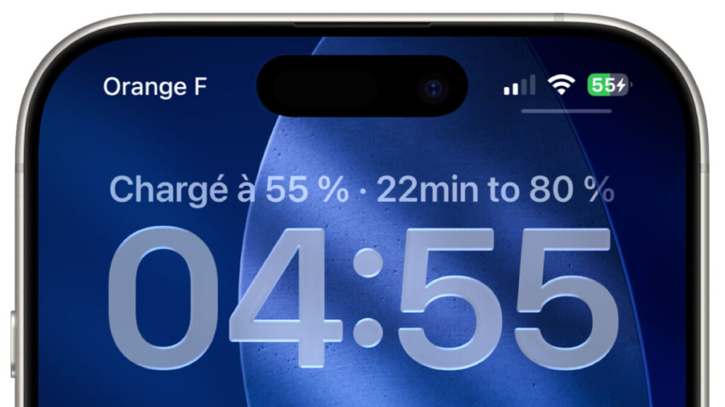 Ios 26 affiche le temps de charge restant sur l'iphone
