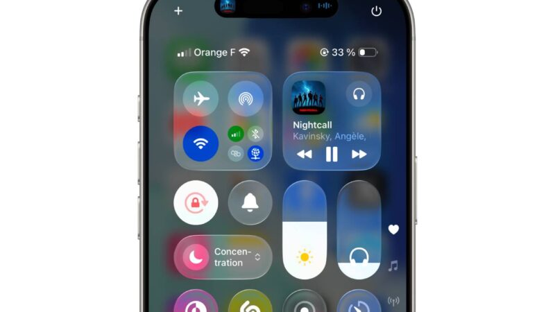 Ios 26 bêta 2 améliore le centre de contrôle sur iphone