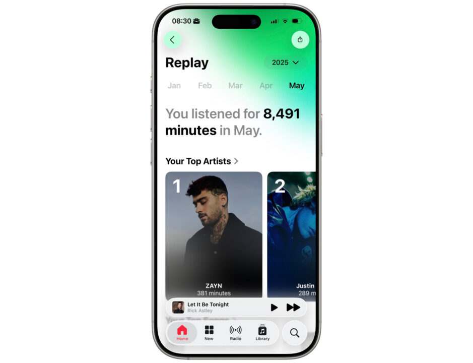 Apple music replay s'intègre nativement à l'application avec ios 26