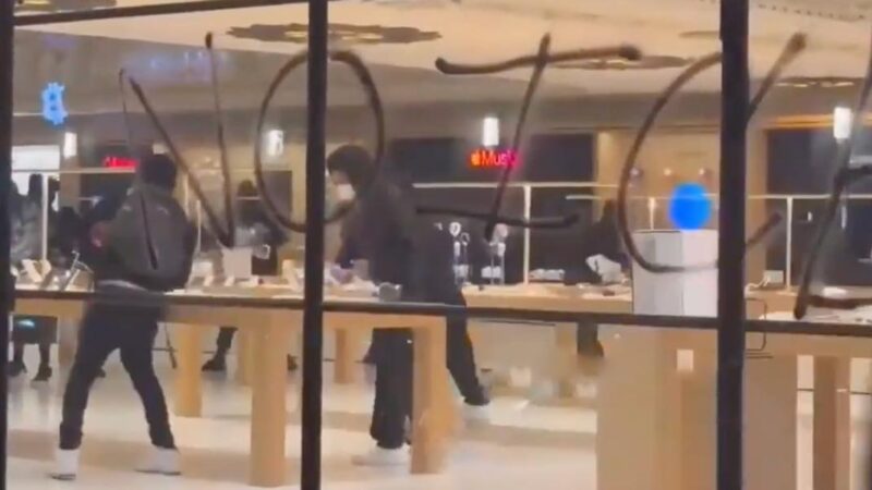 Vandalisme de l&rsquo;apple store de los angeles lors des manifestations anti-ice