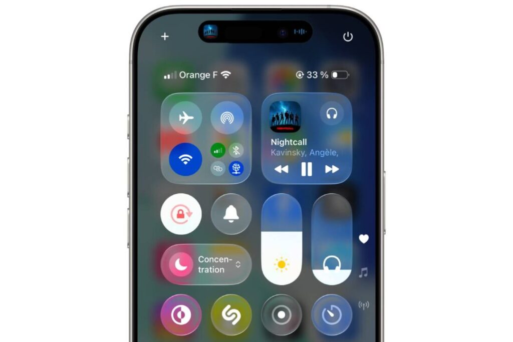 Ios 26 bêta 2 améliore le centre de contrôle sur iphone