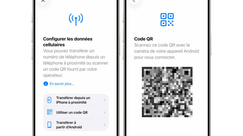 Ios 26 facilite le transfert de sim entre iphone et android