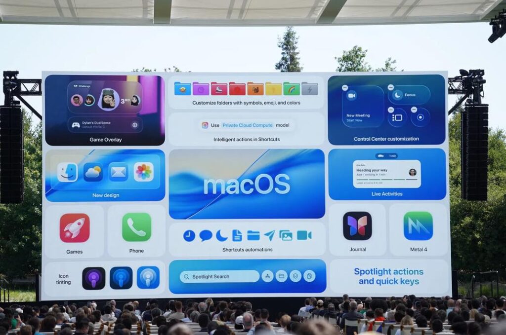 Macos tahoe dévoile une interface liquid glass et des fonctionnalités innovantes