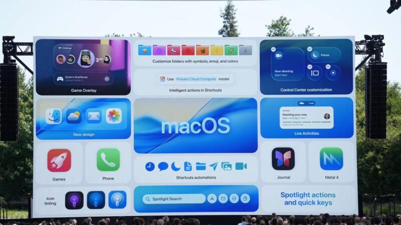 Macos tahoe dévoile une interface liquid glass et des fonctionnalités innovantes