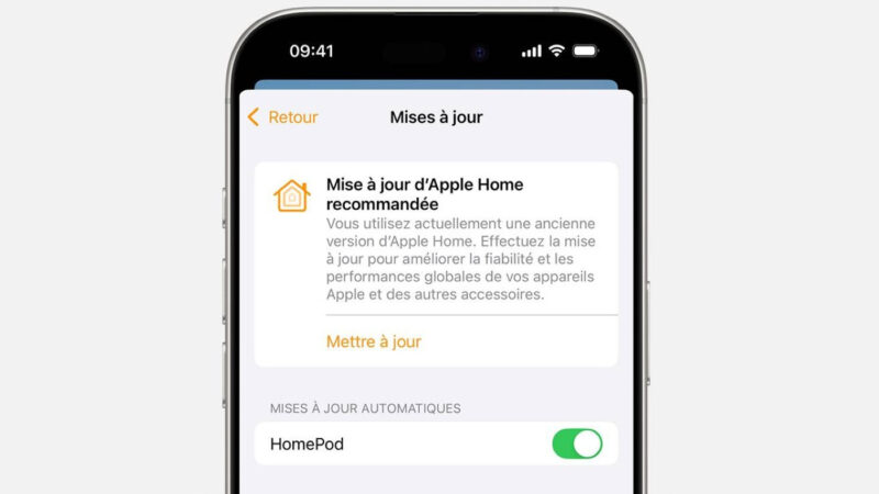 Apple met à jour automatiquement l&rsquo;architecture homekit