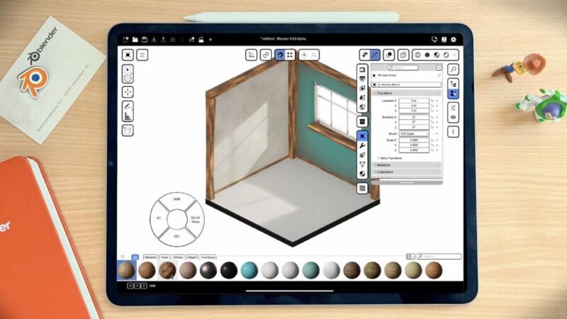 Blender débarque sur ipad pro avec une version complète