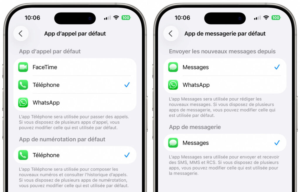 Ios 26 ouvre les appels et messages aux applications tierces en europe