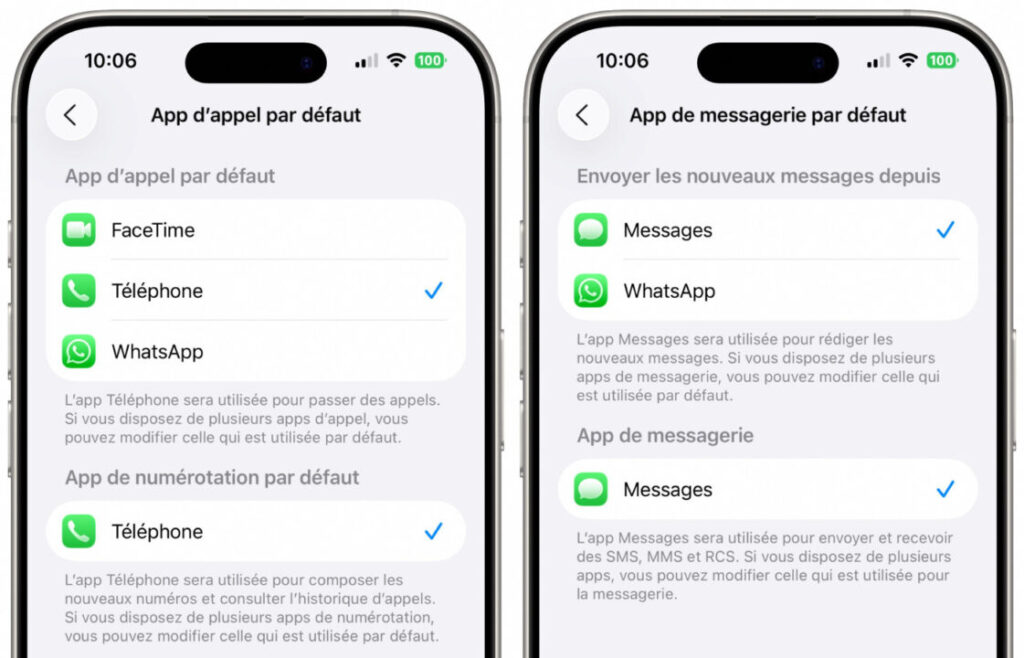 Ios 26 ouvre les appels et messages aux applications tierces en europe