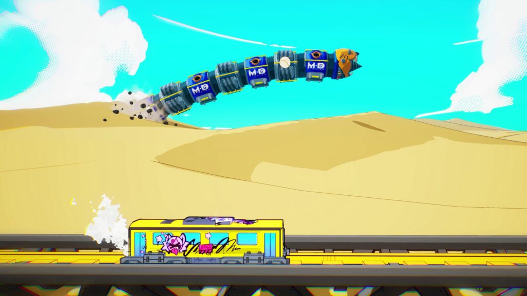 Denshattack! : un jeu de tricks futuriste dans un train
