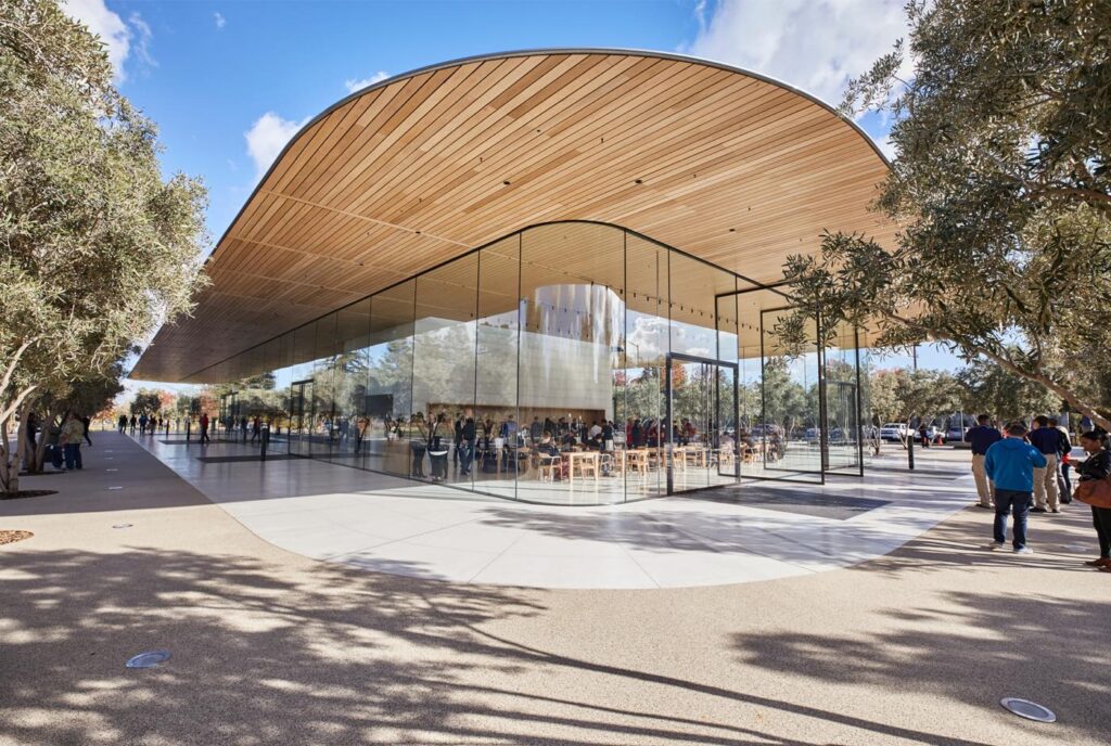 Fermeture temporaire de la terrasse du centre visiteurs d'apple park