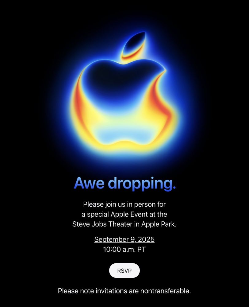 Apple dévoile la keynote des iPhone 17 le 9 septembre