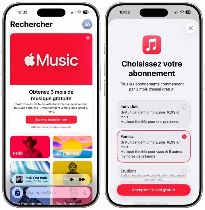 Apple music offre un abonnement famille gratuit pendant 3 mois