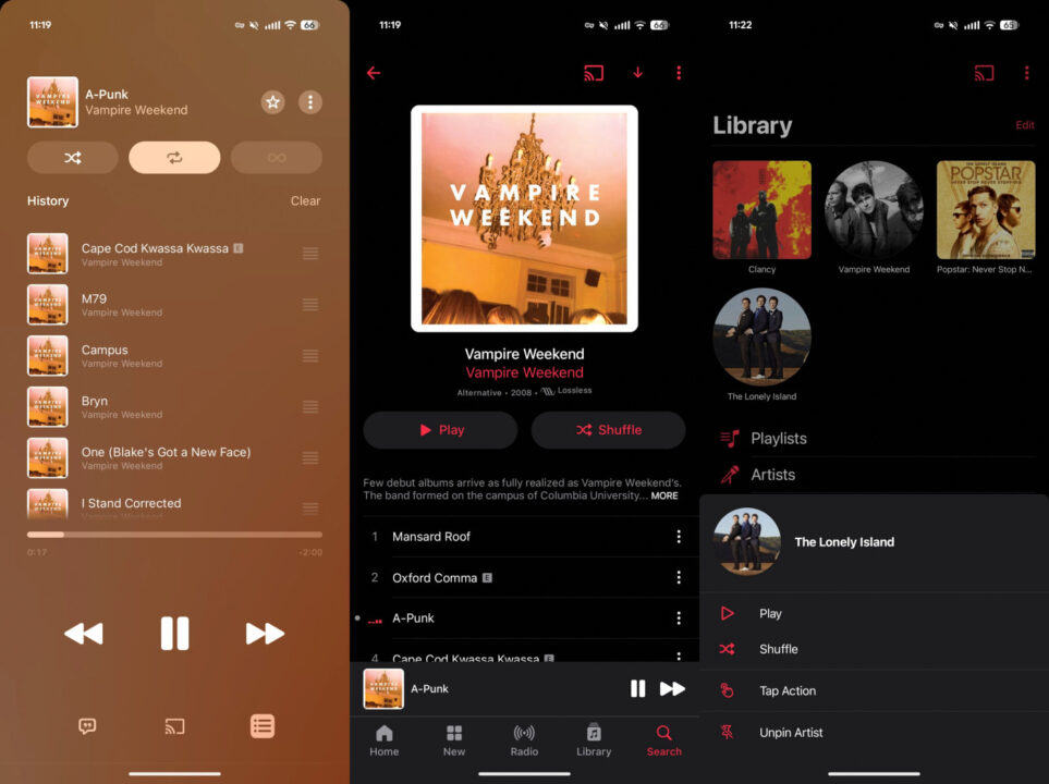 Apple music sur android reçoit des nouveautés d'ios 26
