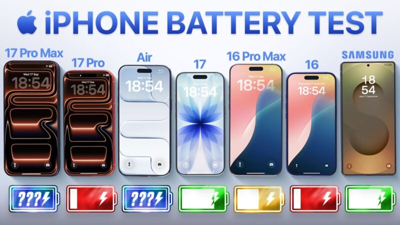 L&rsquo;iphone 17 pro max surpasse le galaxy s25 ultra en autonomie