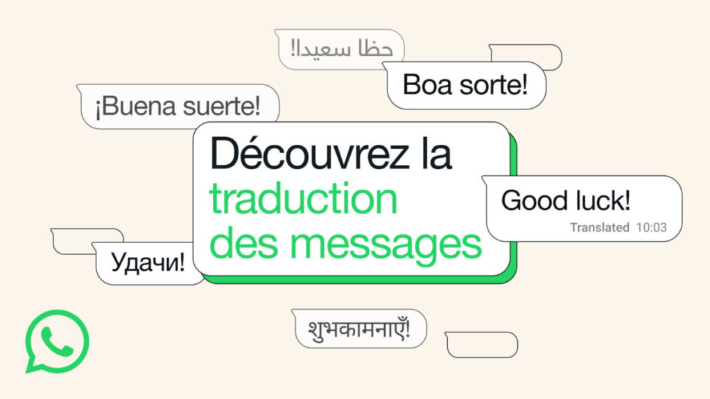 Whatsapp introduit la traduction des messages dans les discussions