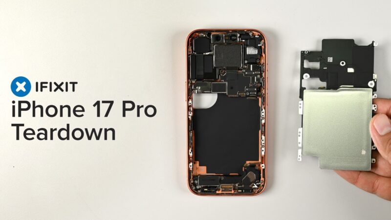 Démontage de l&rsquo;iphone 17 pro et son système de refroidissement