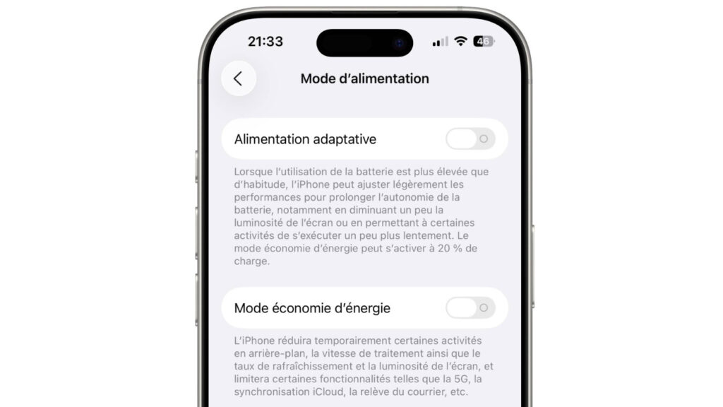 Les iphone 17 et air intègrent l'alimentation adaptative par défaut