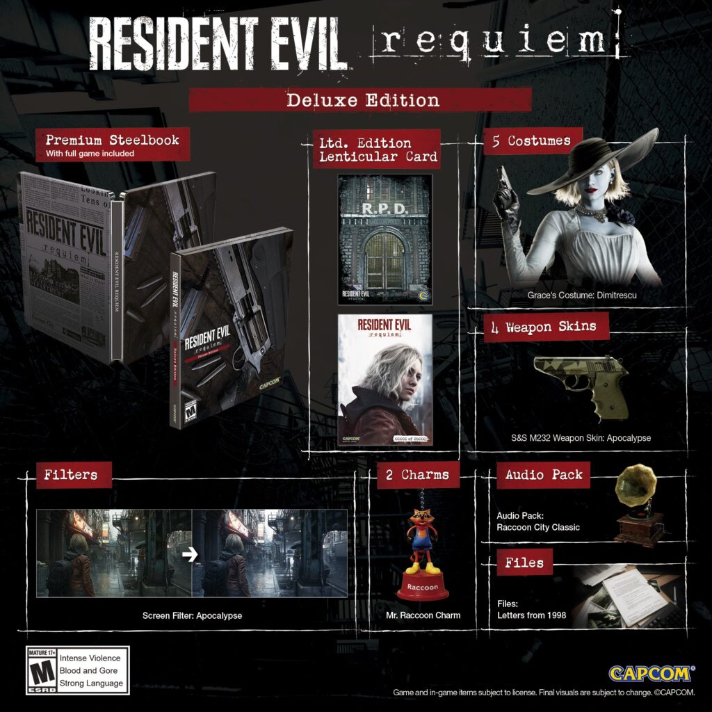 Resident evil requiem : éditions spéciales et compilation switch 2 annoncées