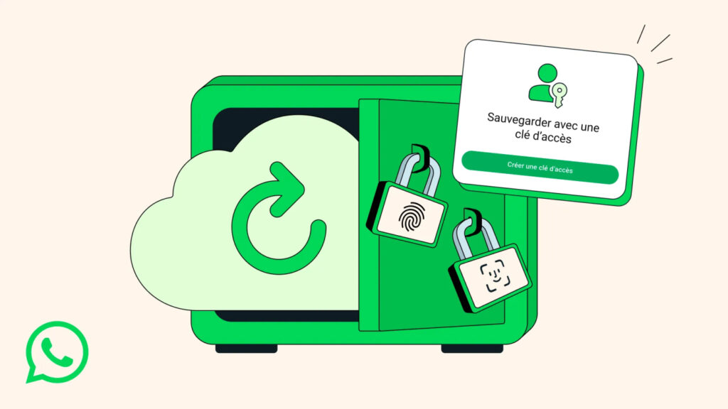 Whatsapp introduit les passkeys pour sécuriser les sauvegardes
