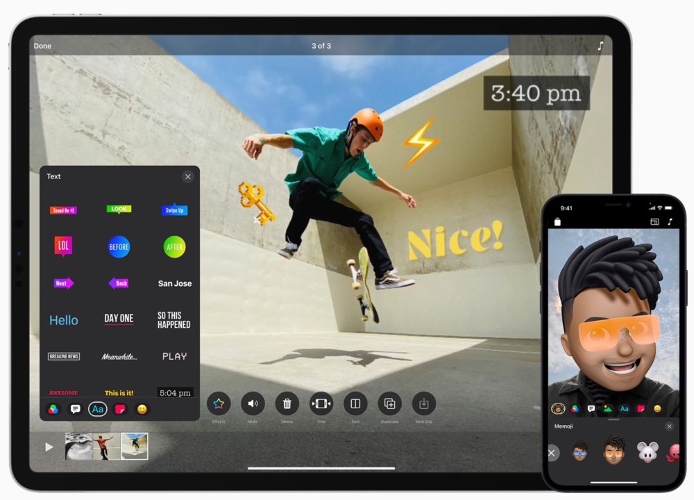 Fin de l'application clips d'apple sur iphone
