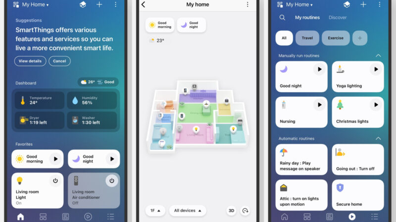 Samsung smartthings sur iphone intègre le support de siri
