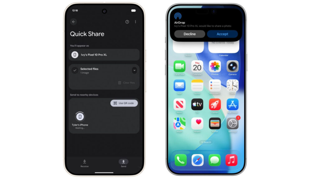 Apple pourrait bloquer airdrop avec android après l'annonce de google