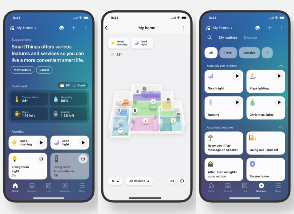 Samsung smartthings sur iphone intègre le support de siri
