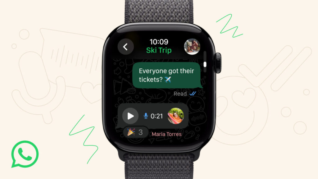 Whatsapp lance son application sur apple watch