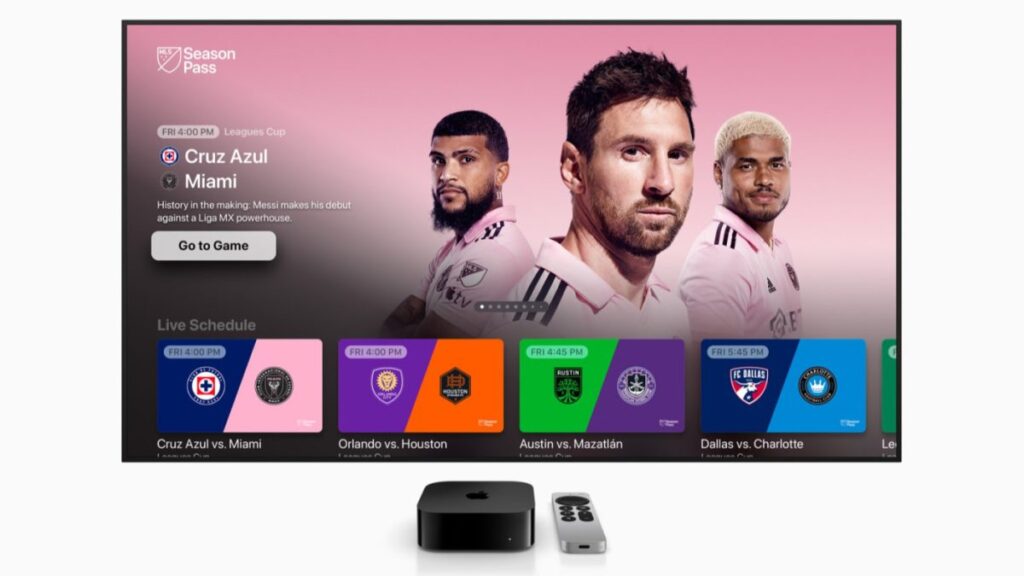 Apple tv propose les matchs de la mls gratuitement dès 2026