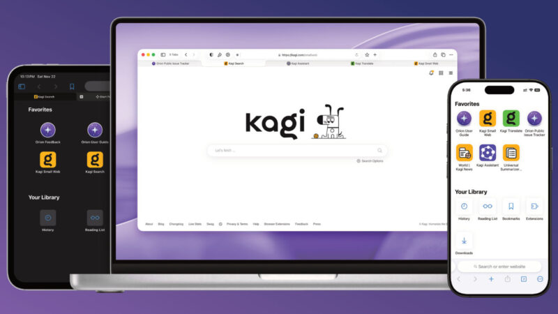Orion, le navigateur webkit de kagi arrive sur mac