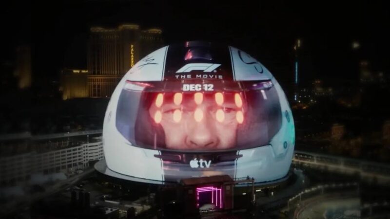 Apple tv illumine la sphere de las vegas pour f1: le film