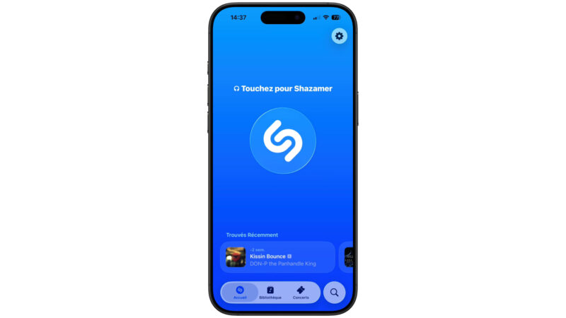 Shazam adopte l&rsquo;interface liquid glass sur ios 26