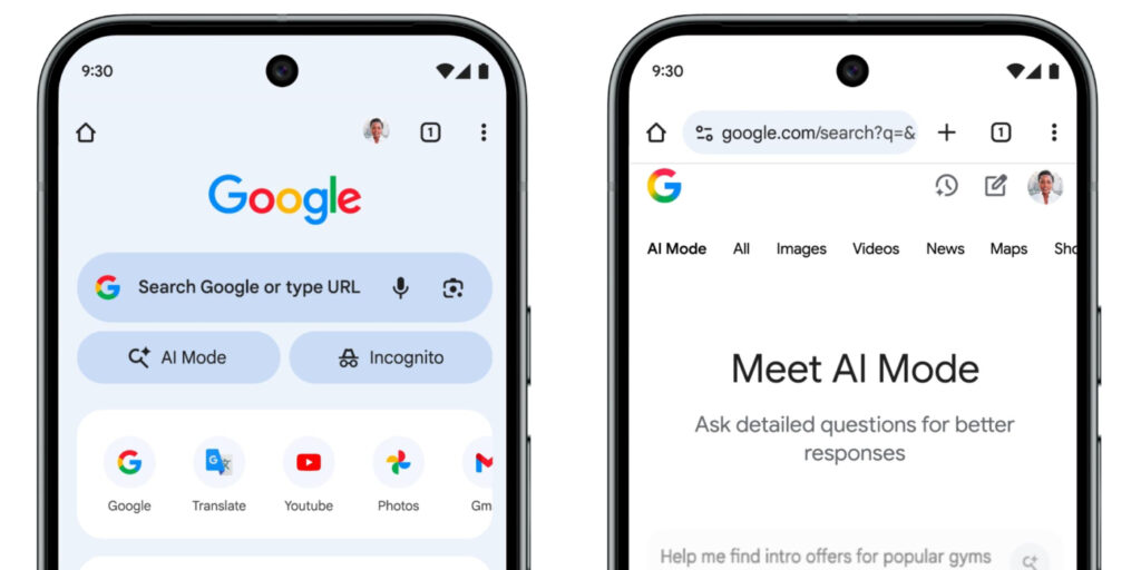 Chrome sur ios intègre le mode ia de google