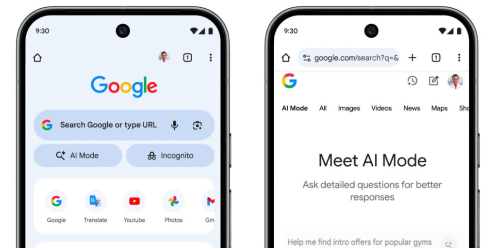 Chrome sur ios intègre le mode ia de google