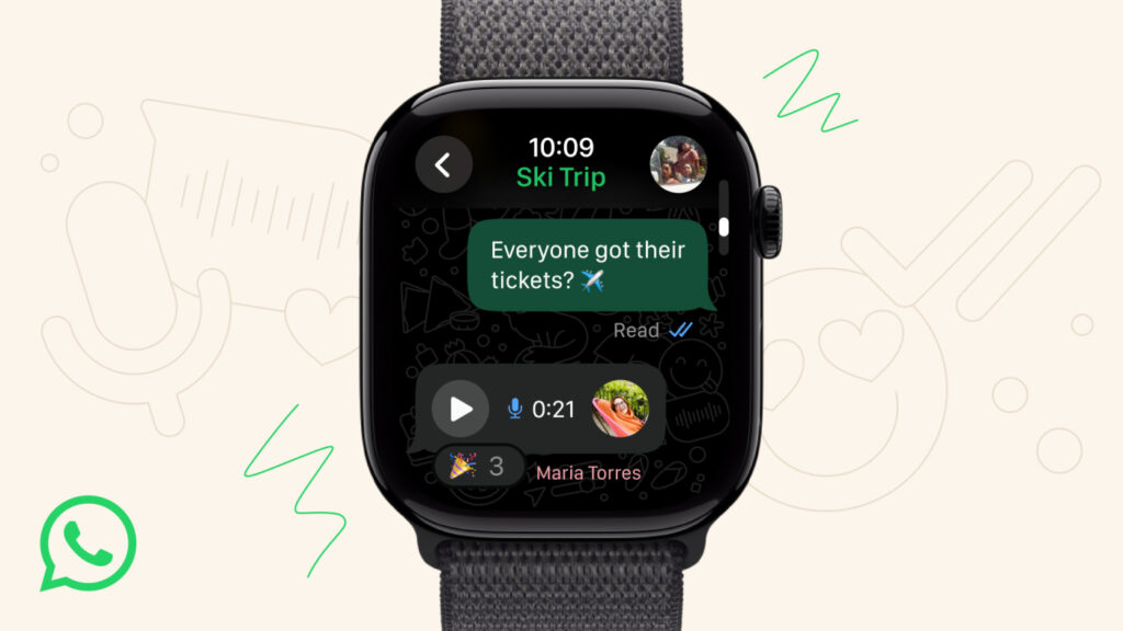 Whatsapp lance son application sur apple watch