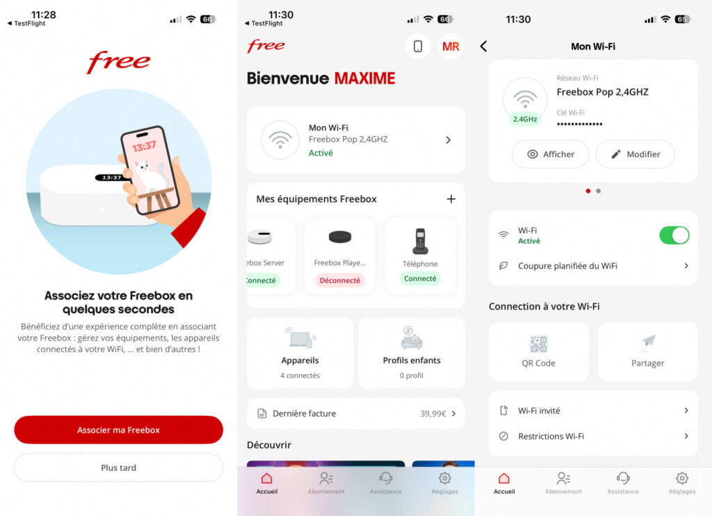 Fusion des applications free sur iphone en version bêta