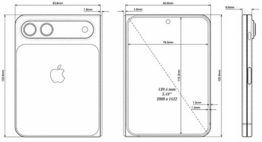 Iphone fold : dimensions et maquette dévoilées