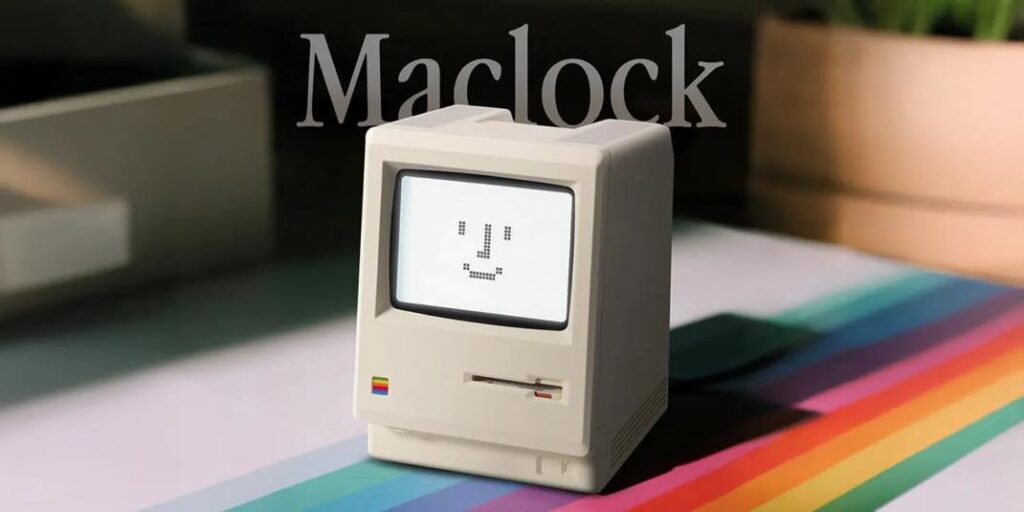 Maclock : l'horloge de bureau inspirée du macintosh de 1984