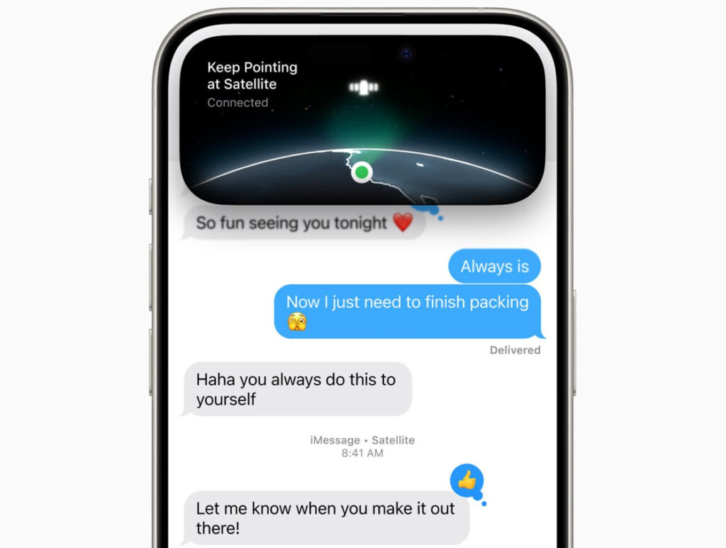 L'iphone active la messagerie d'urgence par satellite au japon